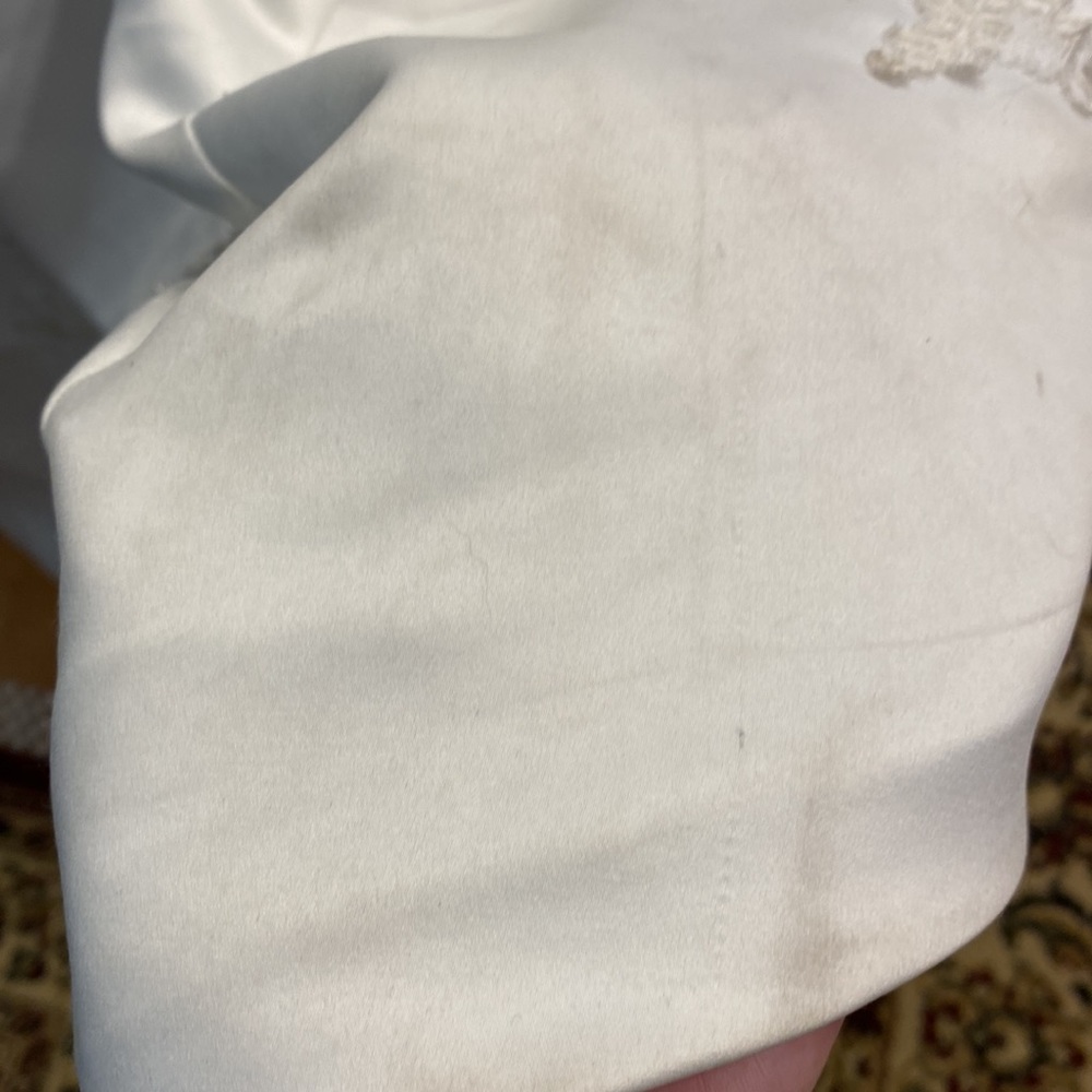 Emme Bridal Strapless Wedding Gown Dress 8 Beaded With FLAWS Unsure if Altered - Picture 12 of 17